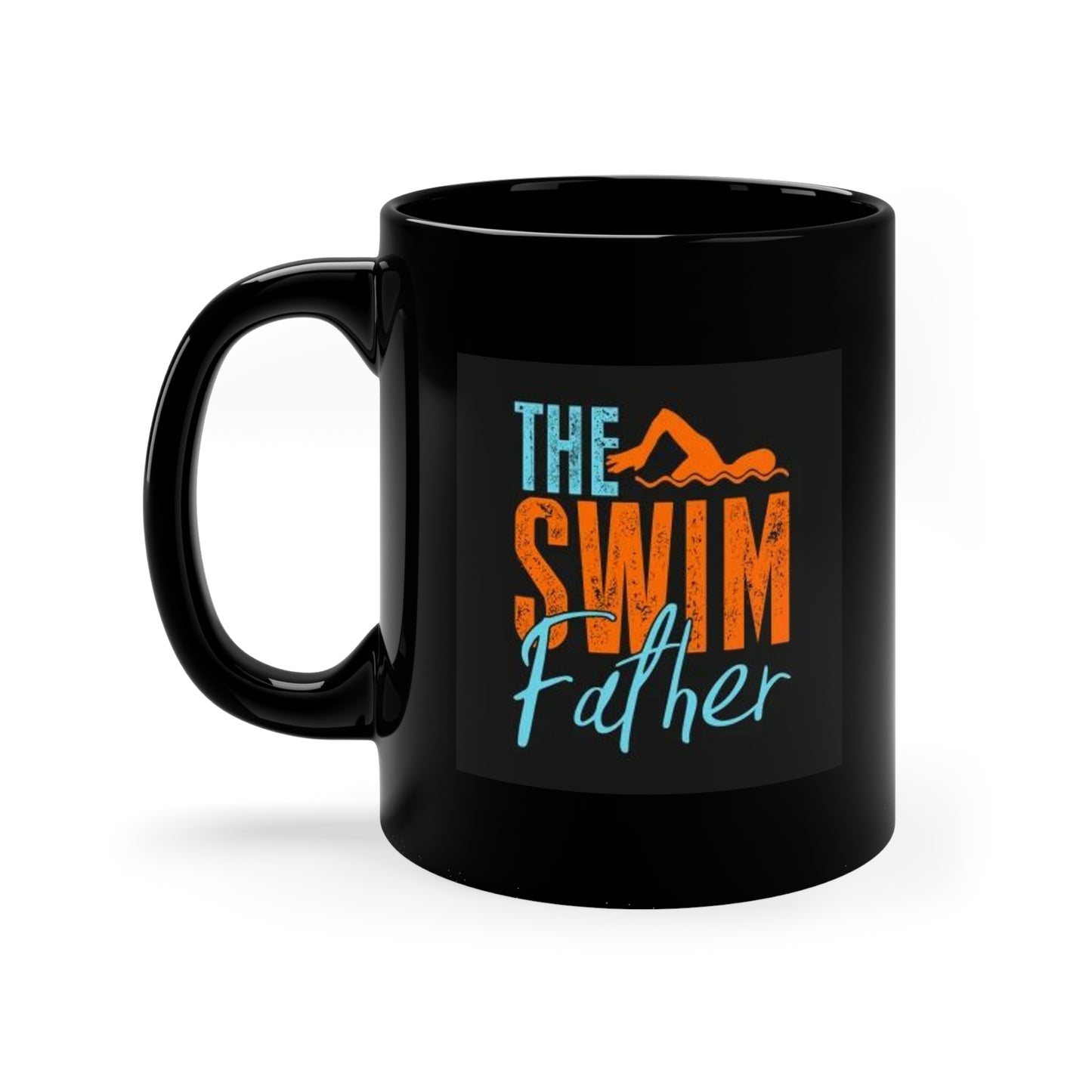 Swim Father 11oz Black Mug