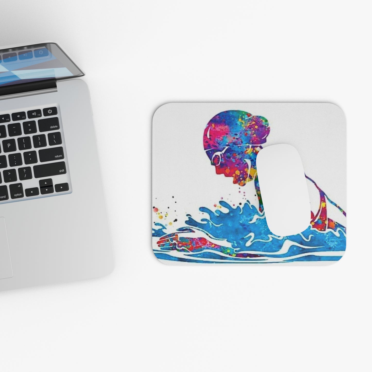 Abstract Swimmer Mouse Pad (Rectangle)