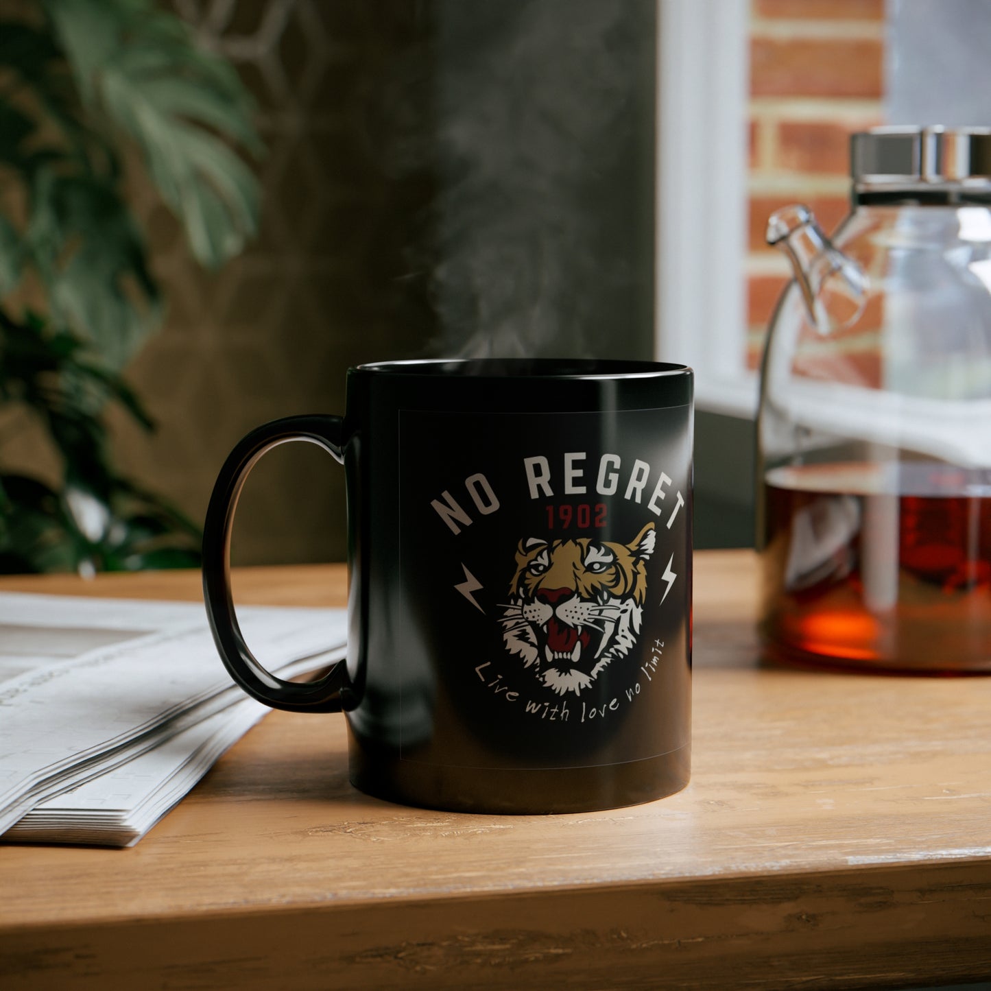 No Regrets 11oz Black Mug