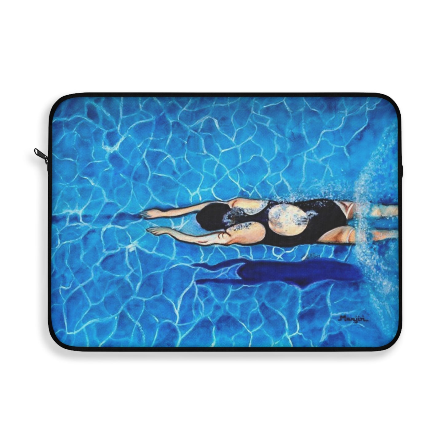 Swimmer in pool: Laptop Sleeve