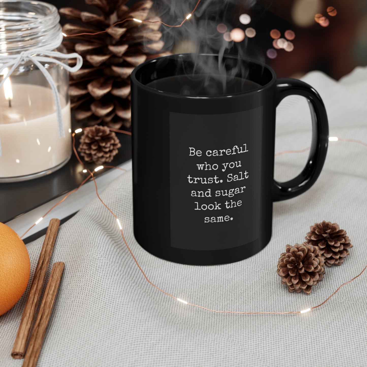 Trust Issues 11oz Black Mug