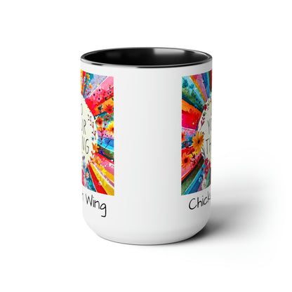 Do your thing Chicken Wing Two-Tone Coffee Mugs, 15oz