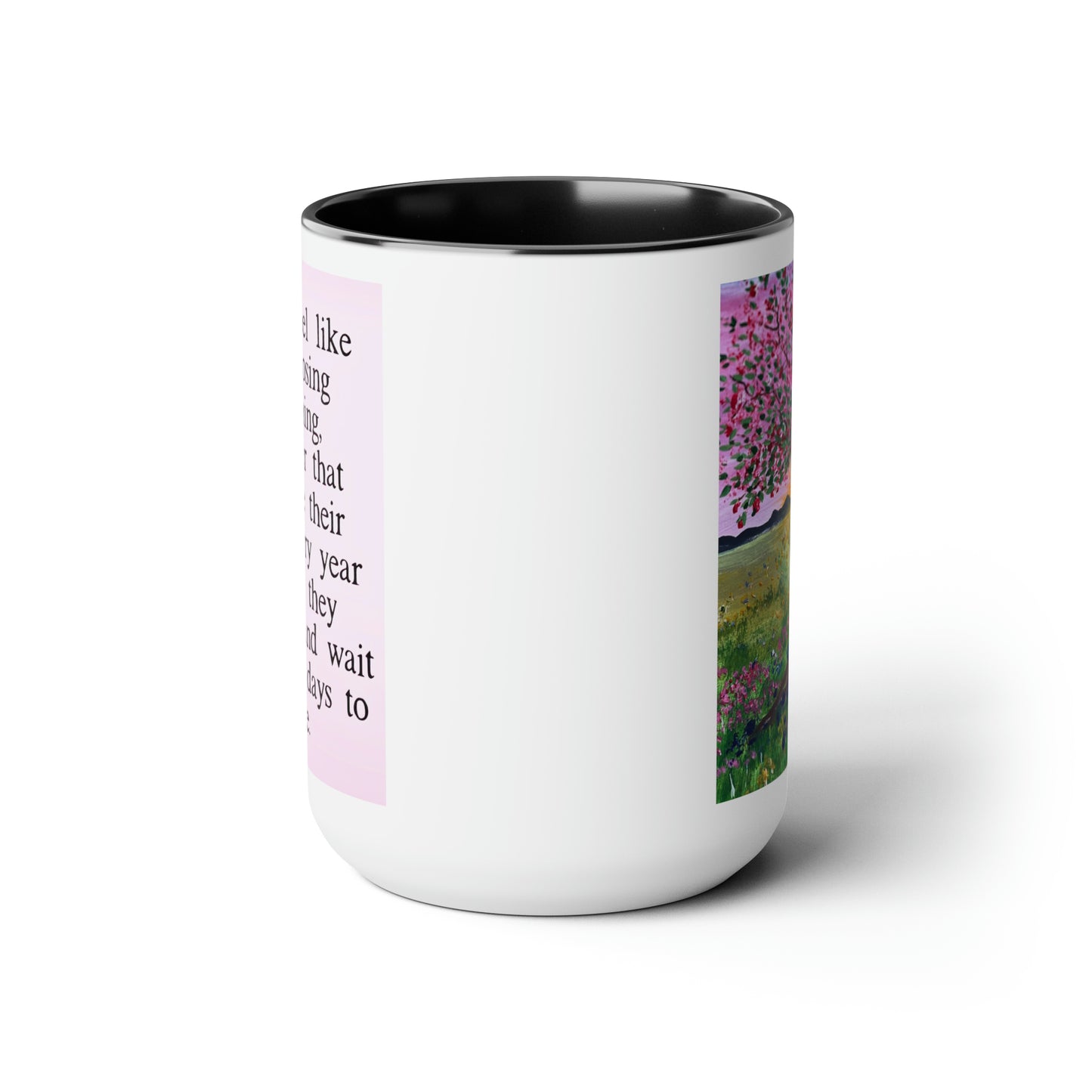 Inspiration of Rebirth/Change Two-Tone Coffee Mugs, 15oz