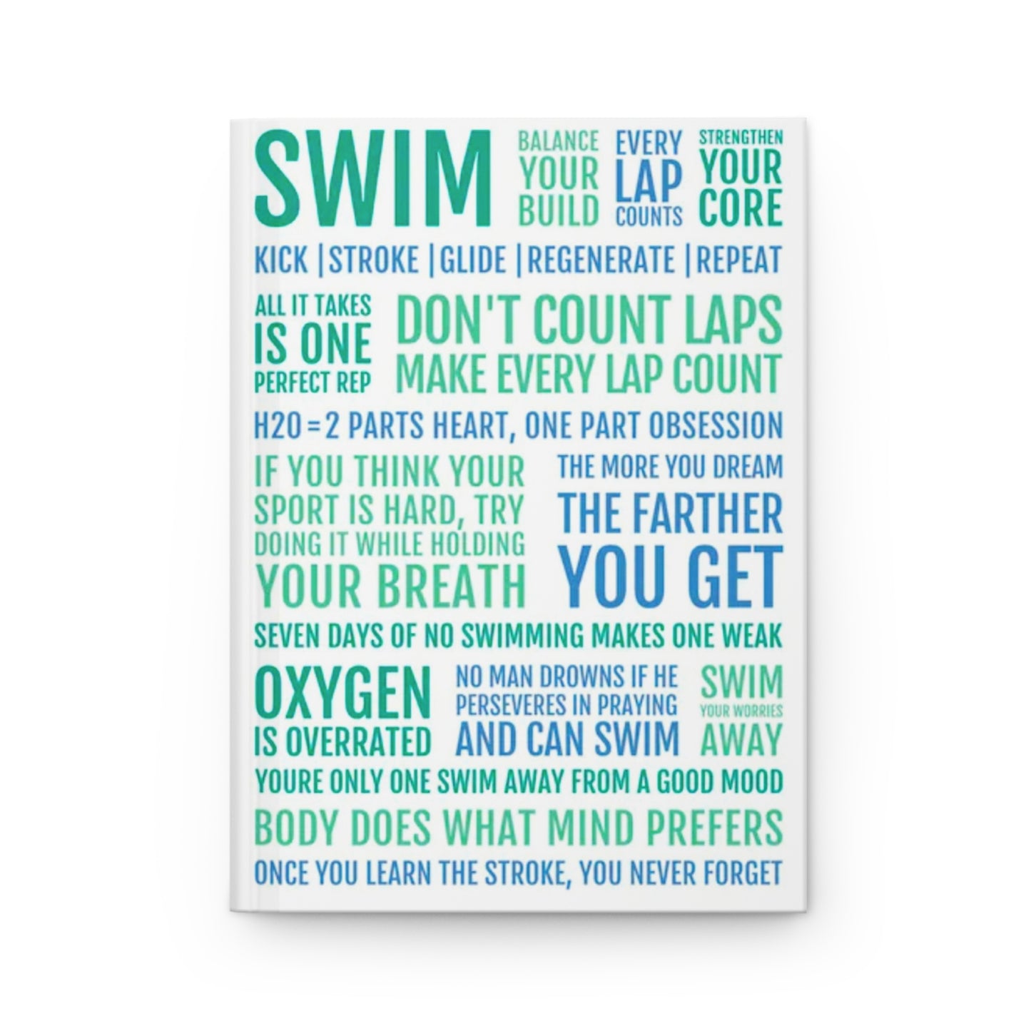 Swimmer's Journal Hardcover Journal Matte