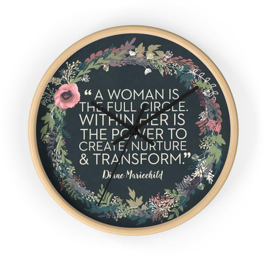 Women's Full Circle Inspirational Wall Clock