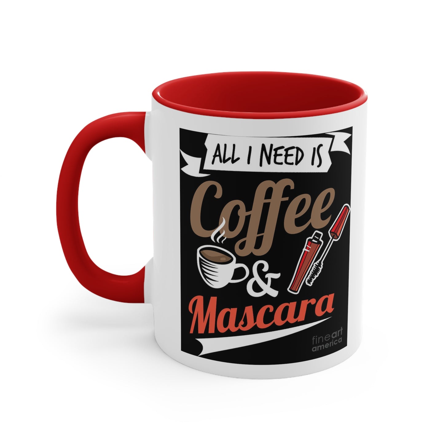 Coffee & Mascara: Accent Coffee Mug, 11oz