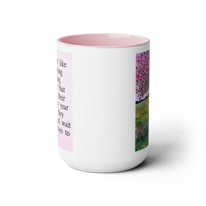 Inspiration of Rebirth/Change Two-Tone Coffee Mugs, 15oz