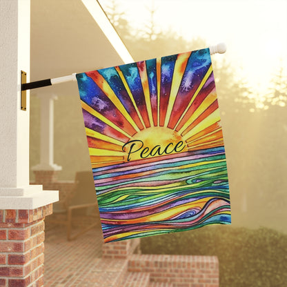 Peace in a Sunset: Garden & House Banner