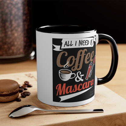 Coffee & Mascara: Accent Coffee Mug, 11oz