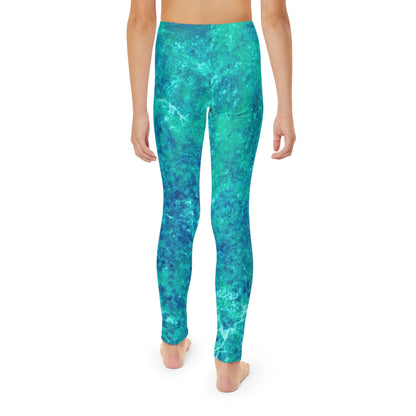 Caribbean Blue Youth Full-Length Leggings (AOP)