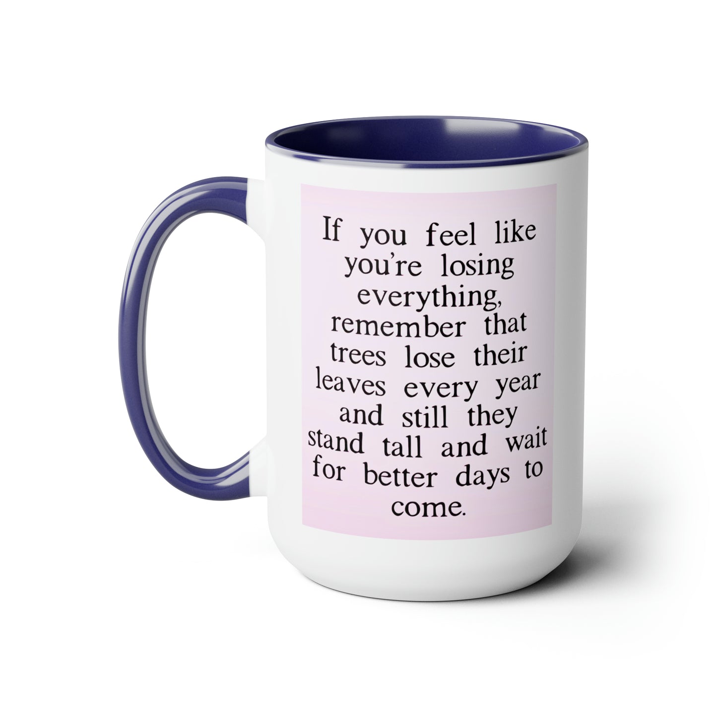 Inspiration of Rebirth/Change Two-Tone Coffee Mugs, 15oz