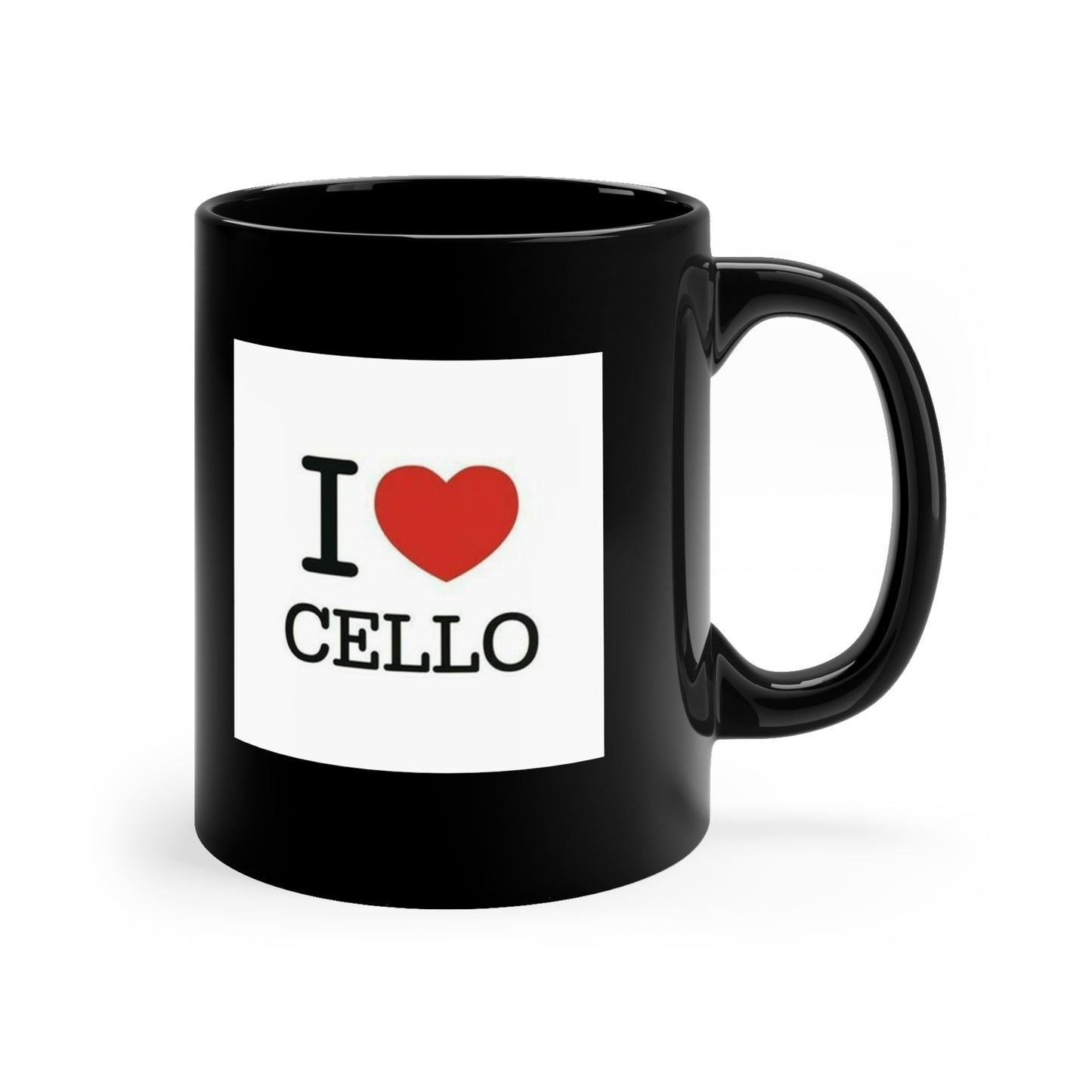 Cello Love: 11oz Black Mug