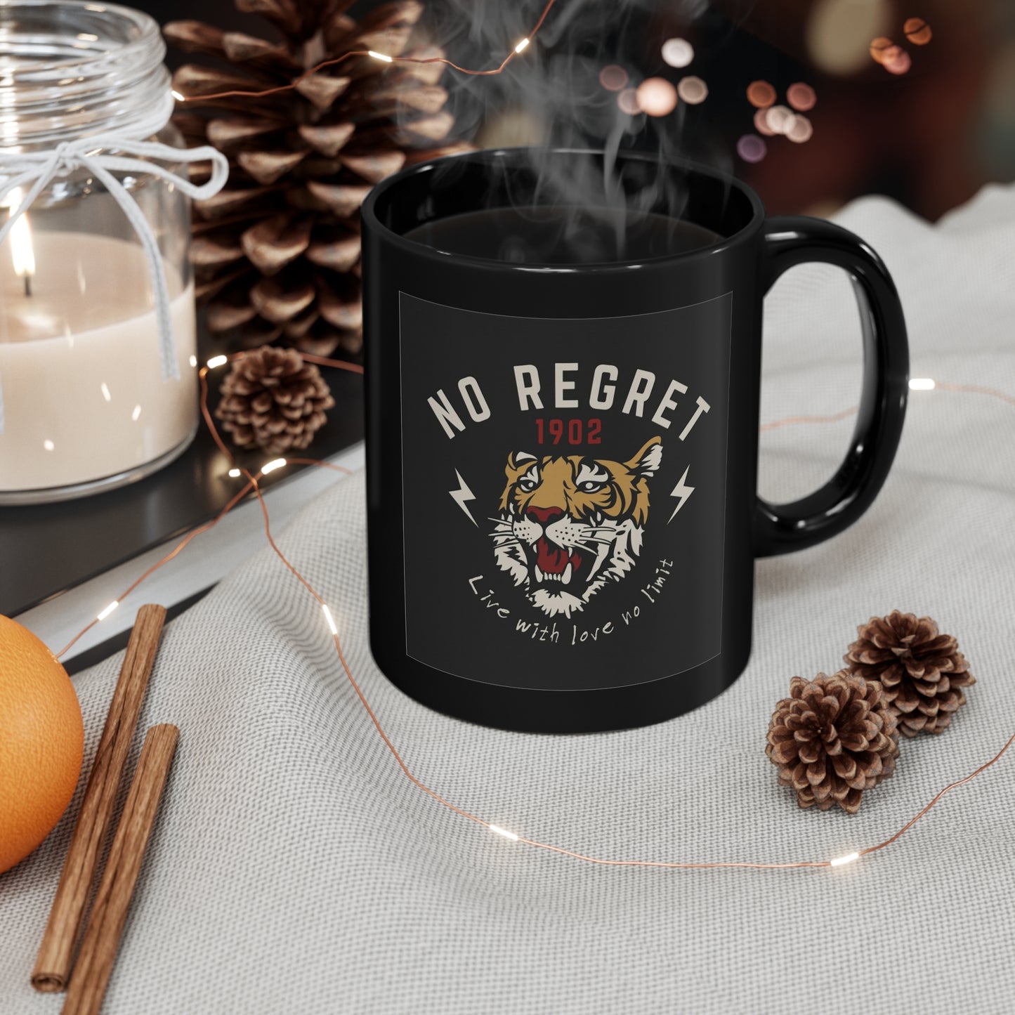 No Regrets 11oz Black Mug