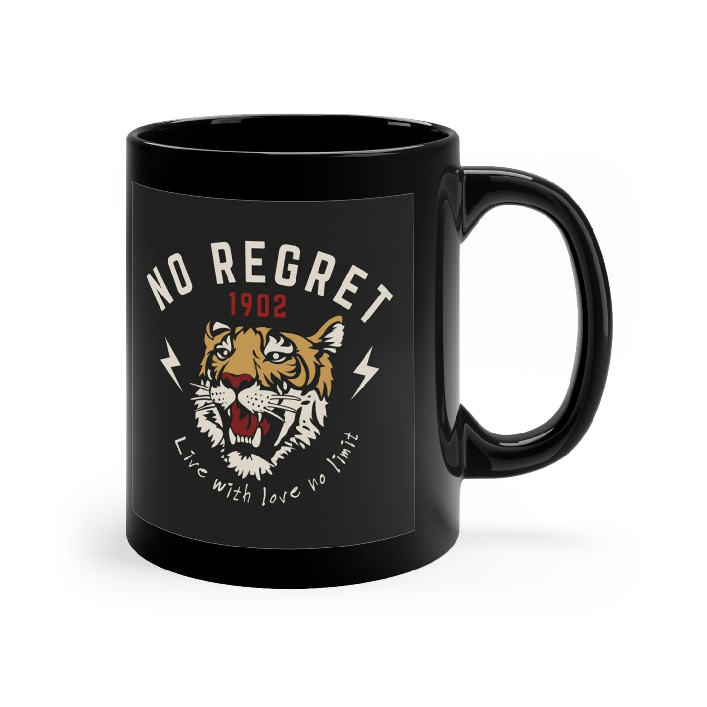 No Regrets 11oz Black Mug