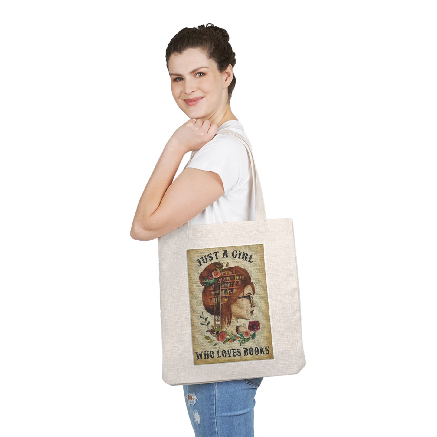 For her love of books Polyester Tote Bag