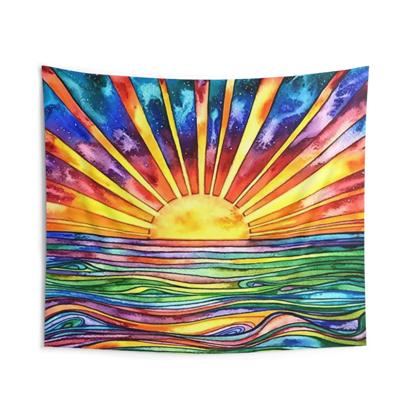Beach Sunset: Indoor Wall Tapestries