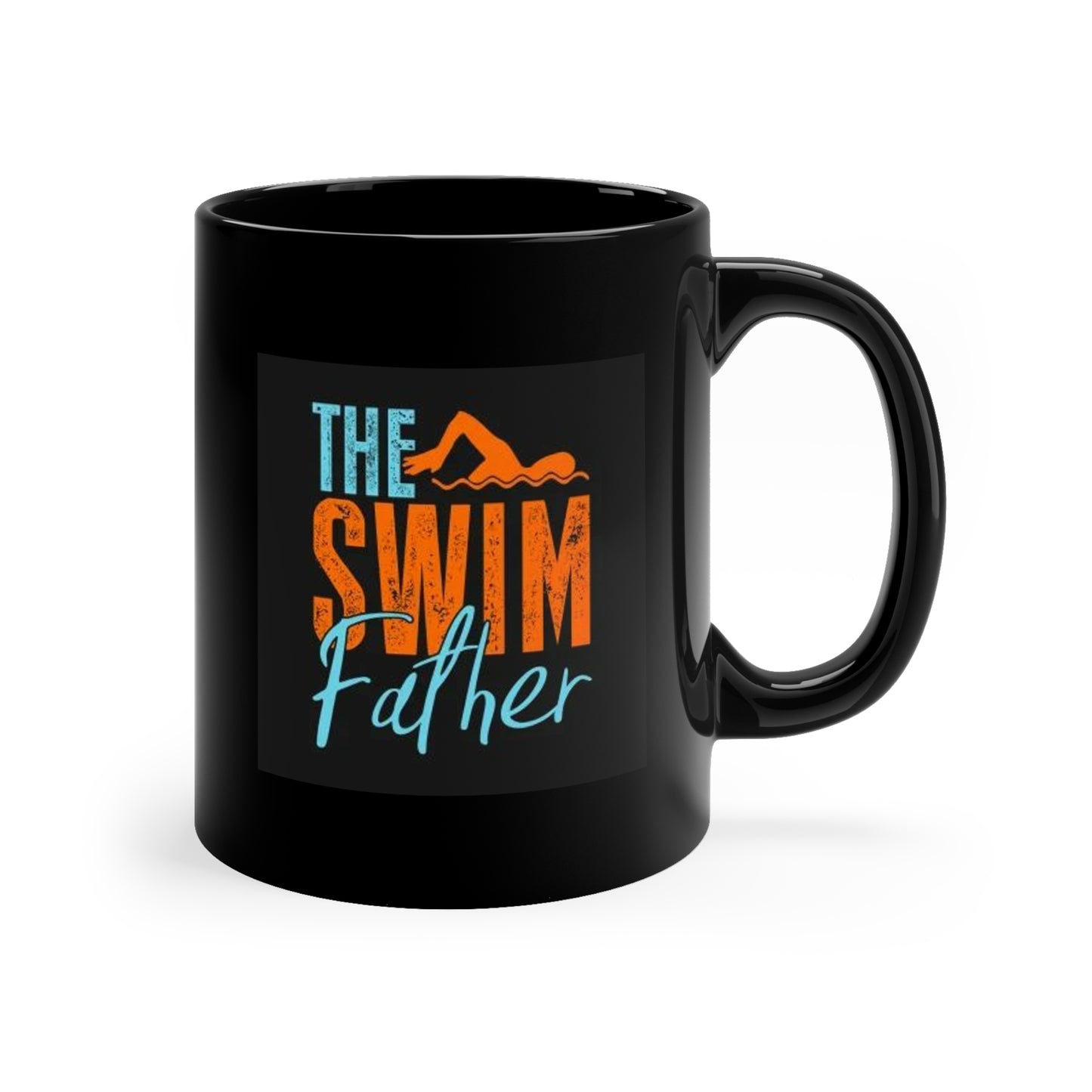 Swim Father 11oz Black Mug