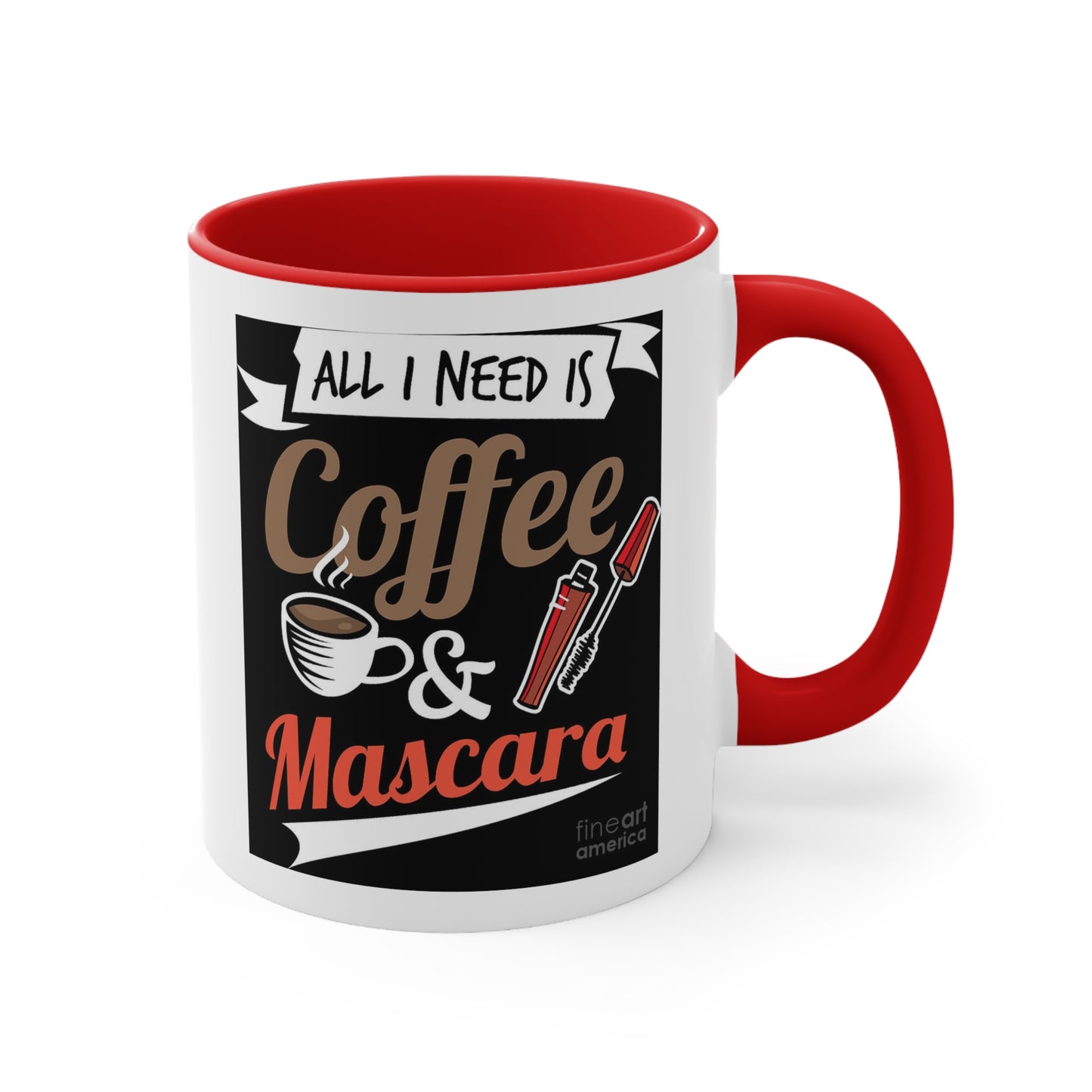 Coffee & Mascara: Accent Coffee Mug, 11oz