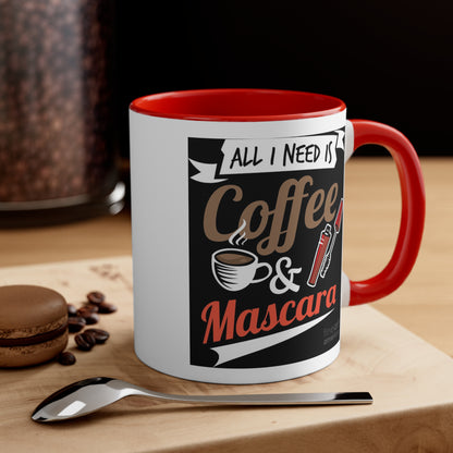 Coffee & Mascara: Accent Coffee Mug, 11oz