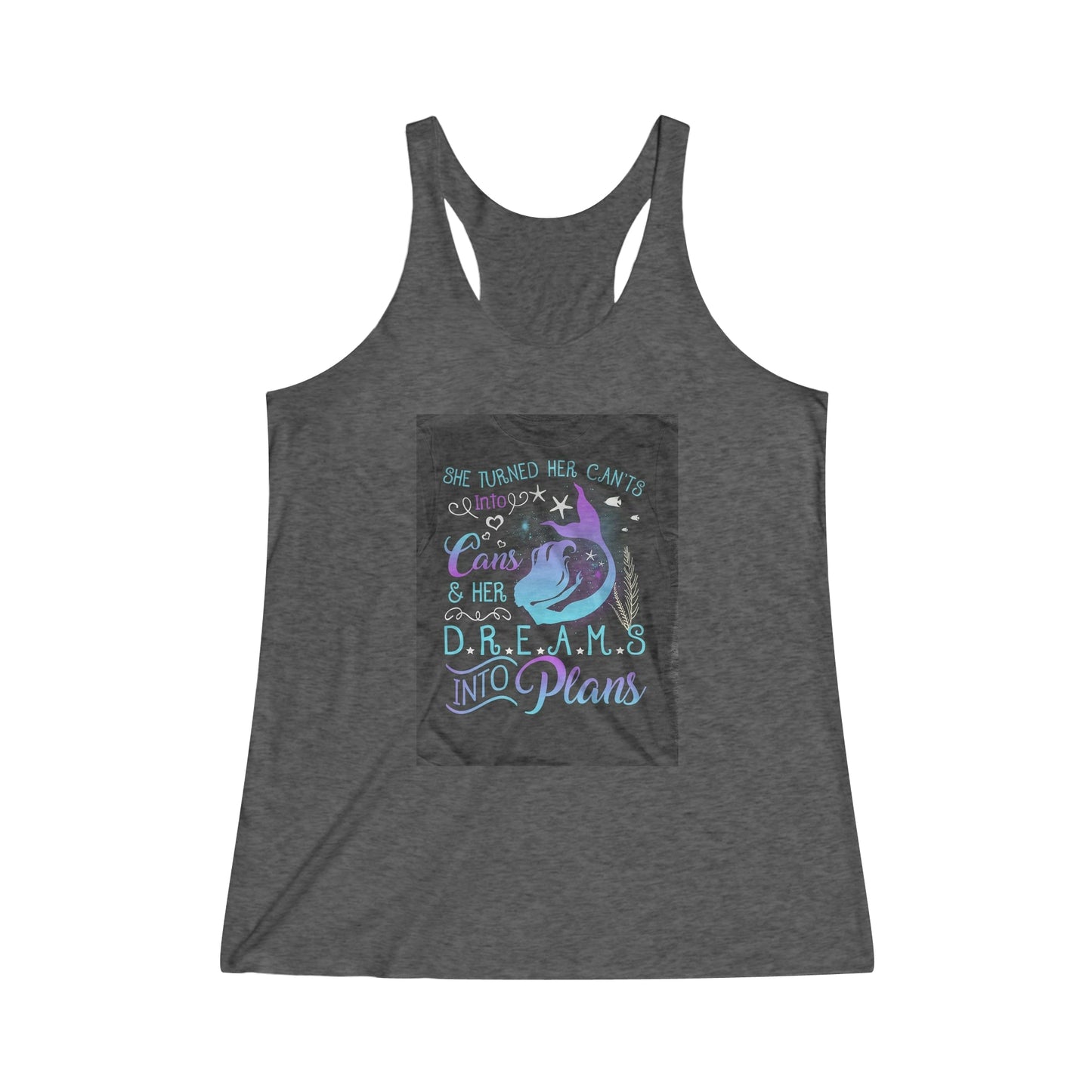 Can'ts into Cans: Women's Tri-Blend Racerback Tank