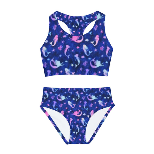 Mermaids Galore: Girls Two Piece Swimsuit (AOP)