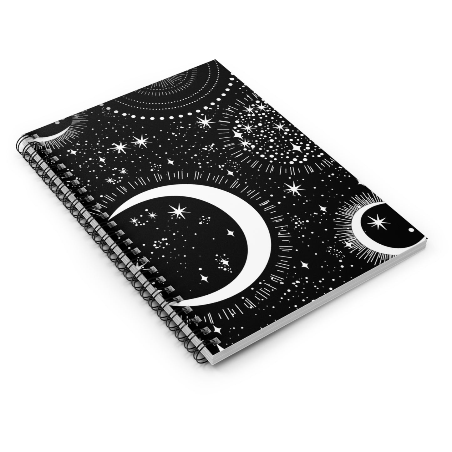 Moons and Stars Journal Spiral Notebook - Ruled Line