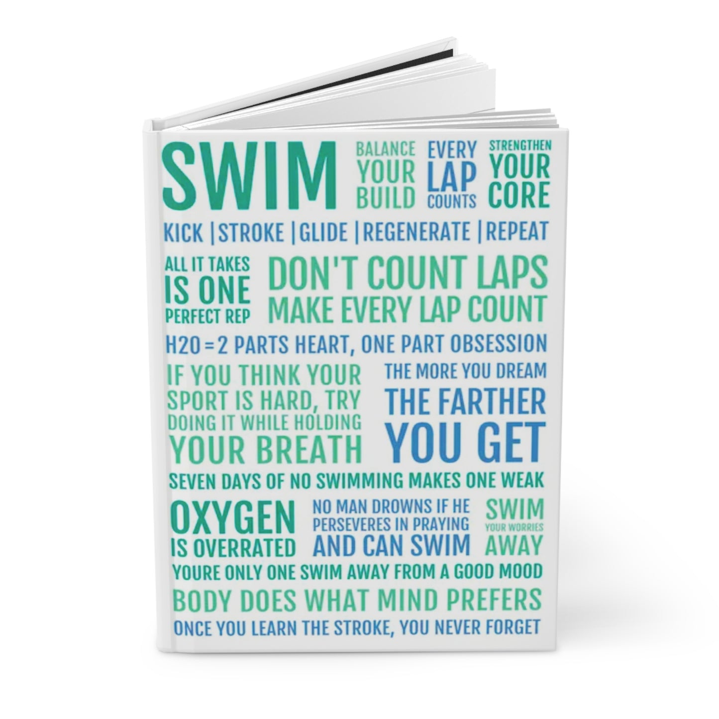 Swimmer's Journal Hardcover Journal Matte