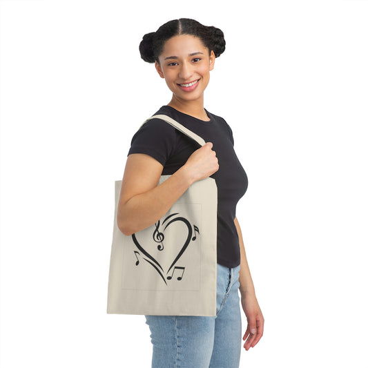 Music Themed Canvas Tote Bag