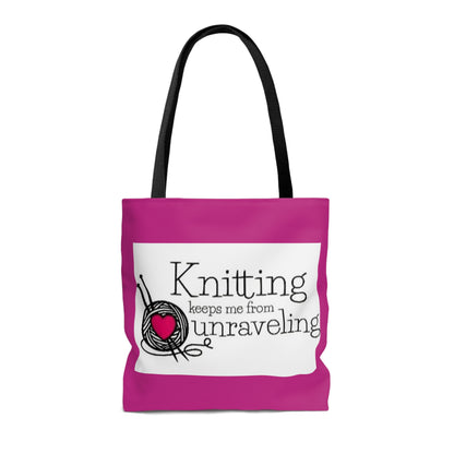 Pink Knitters Tote Bag (AOP)