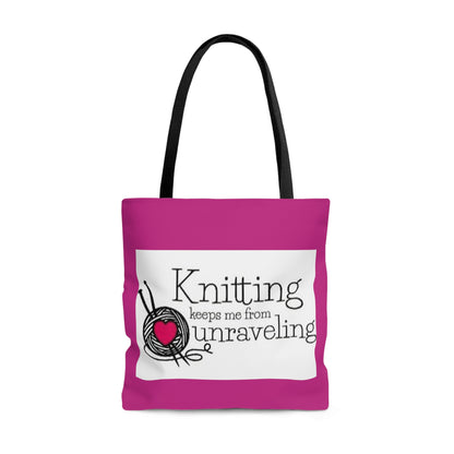 Pink Knitters Tote Bag (AOP)