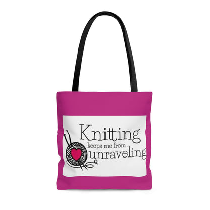 Pink Knitters Tote Bag (AOP)