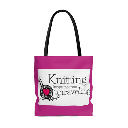 Pink Knitters Tote Bag (AOP)