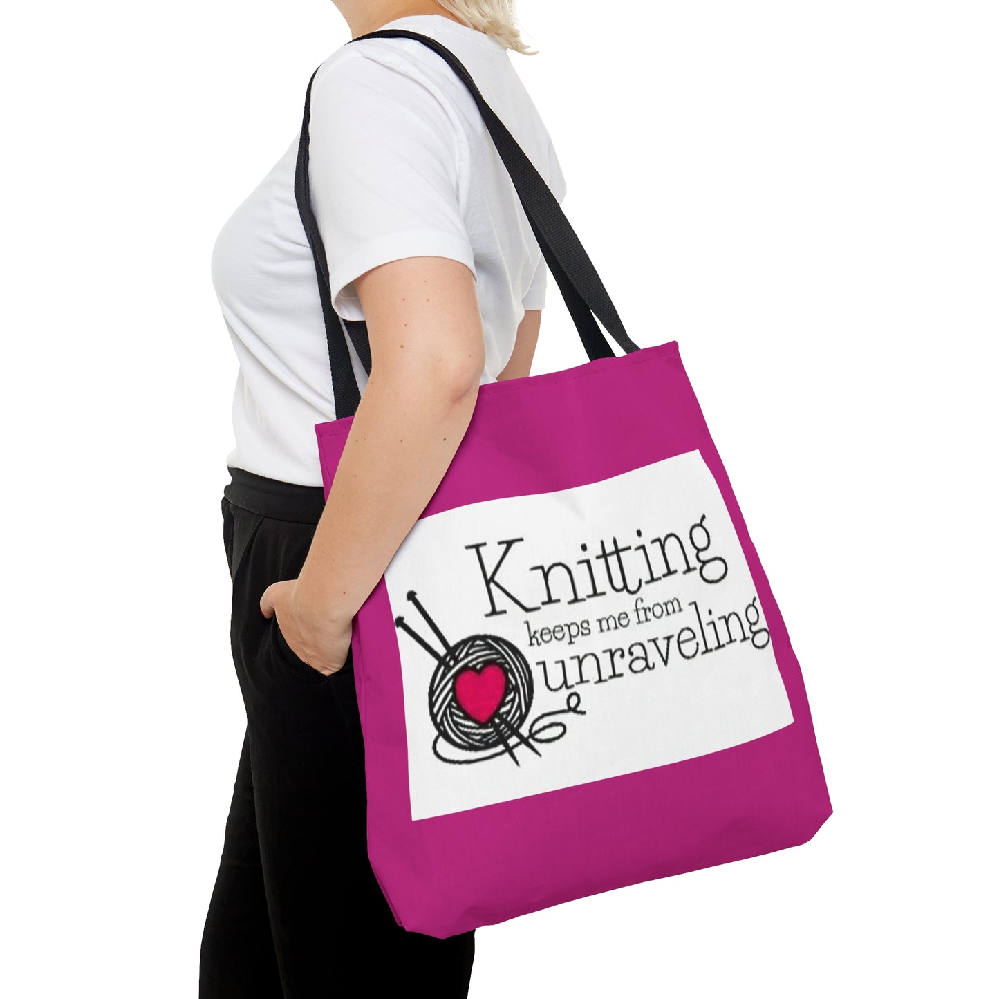 Pink Knitters Tote Bag (AOP)