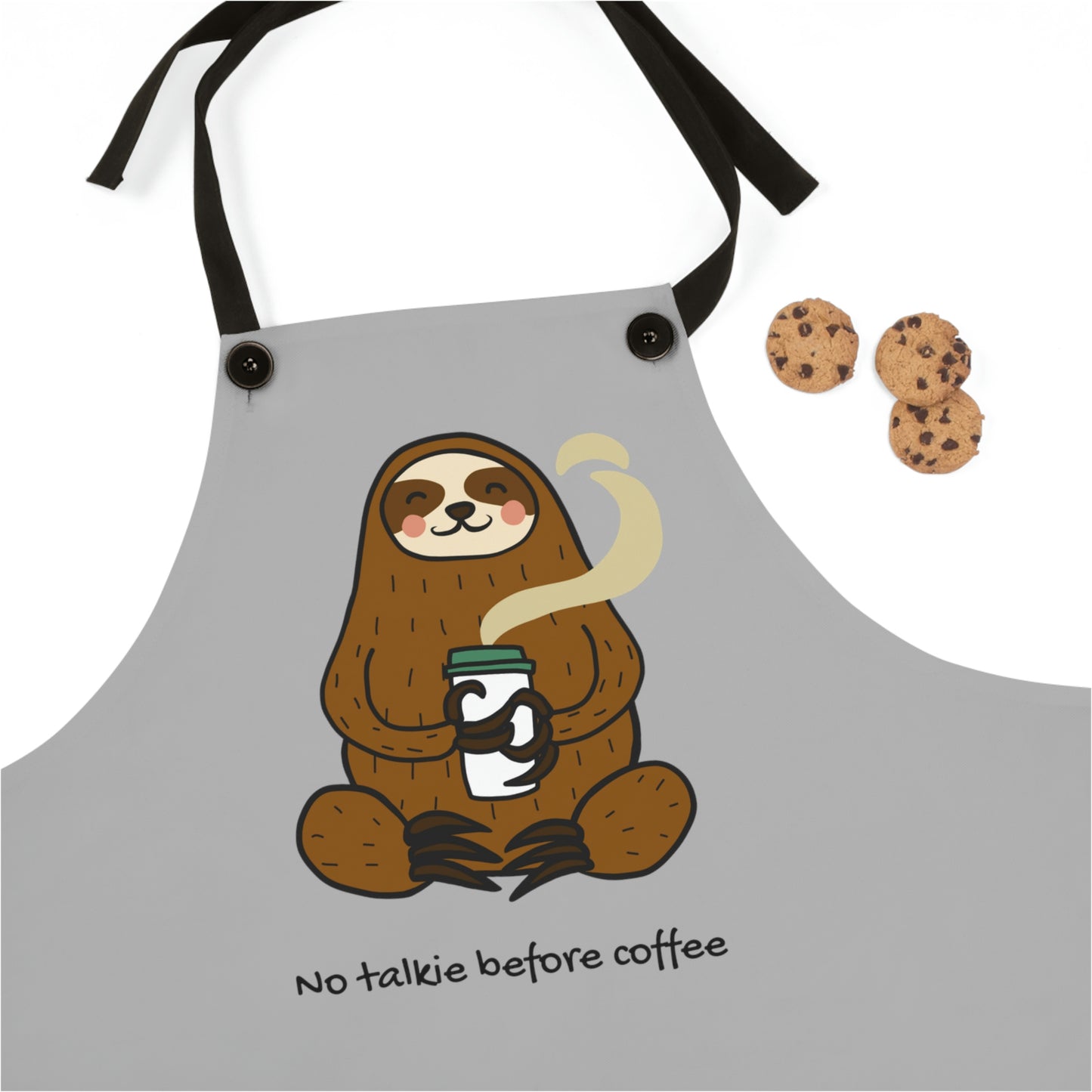 Adorable sloth with coffee apron (AOP)