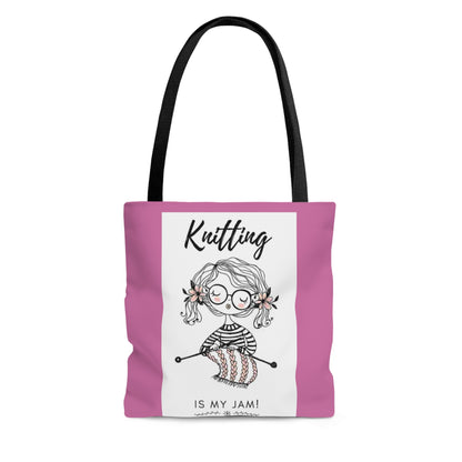 Pink Knitting Tote Bag (AOP)