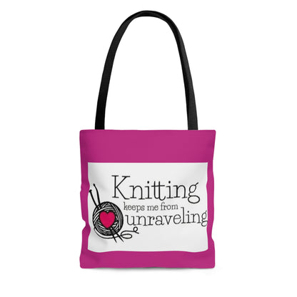 Pink Knitters Tote Bag (AOP)