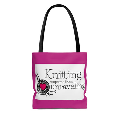 Pink Knitters Tote Bag (AOP)