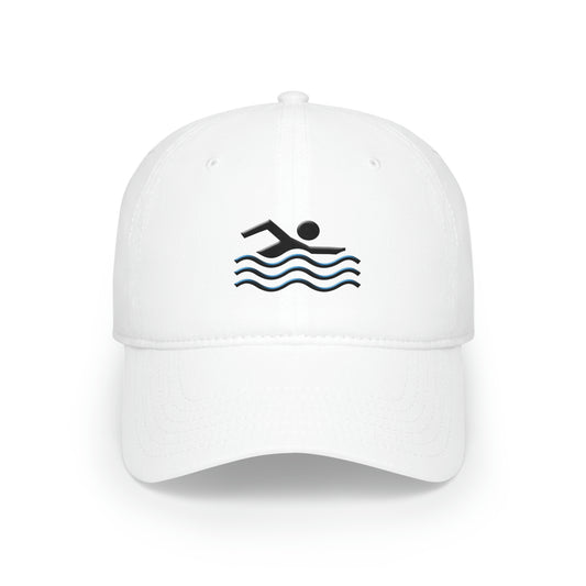 Swimmer Themed Hat: Low Profile Baseball Cap