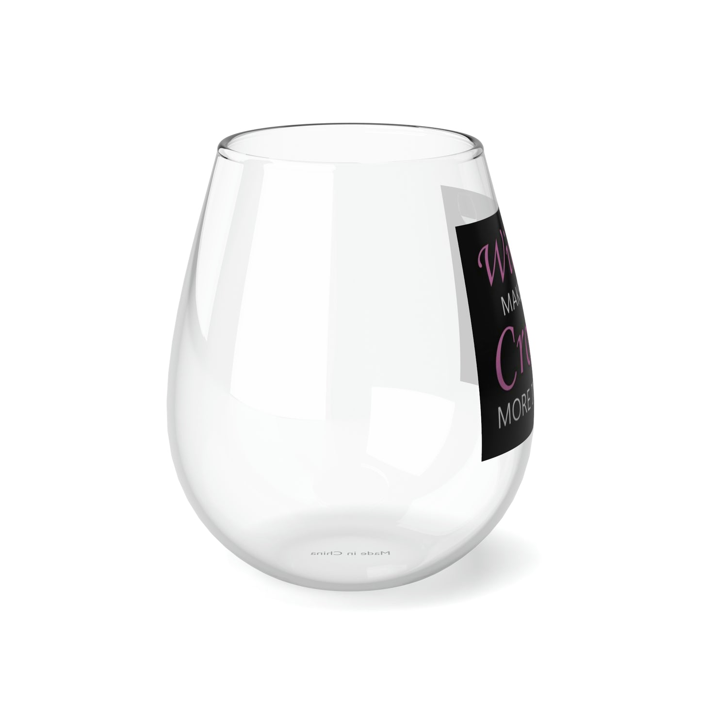 Crochet & Wine: Stemless Wine Glass, 11.75oz